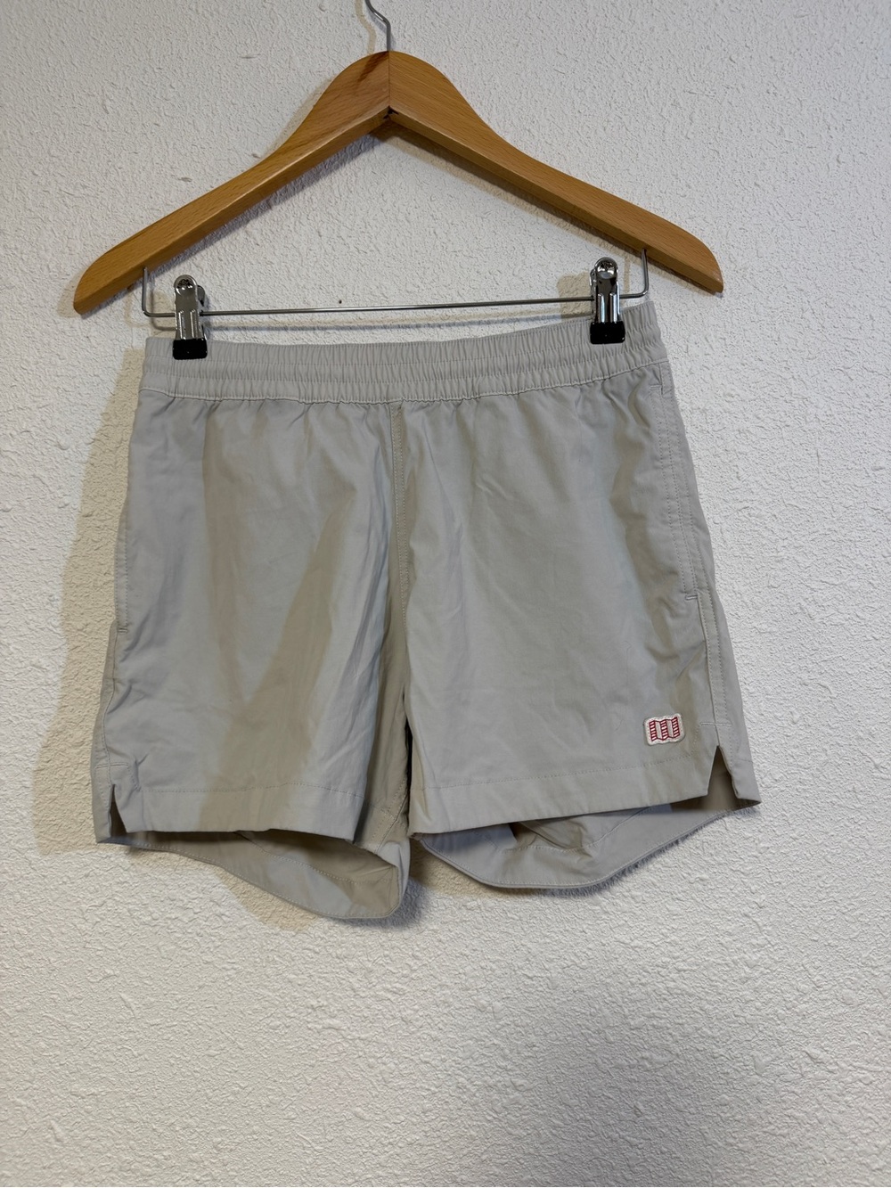 Topo Designs  Light Gray Women’s Hiking Shorts - small